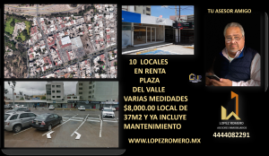Renta de Local en  San Luis Potosi en FRACCIONAMIENTO DEL PARQUE
