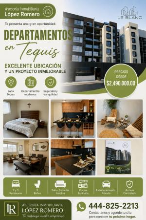 DEPARTAMENTOS EN VENTA EN TORRE LE BLANC EN PRIVADA CUAUHTEMOC