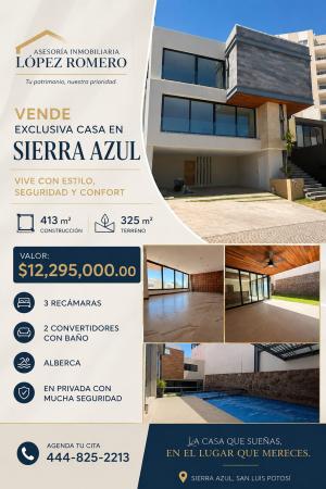 CASA EN VENTA EN  SIERRA AZUL