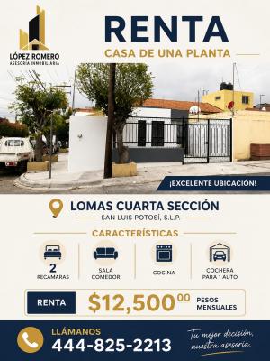 CASA EN RENTA EN ESQUINA EN LOMAS 3 SECCION