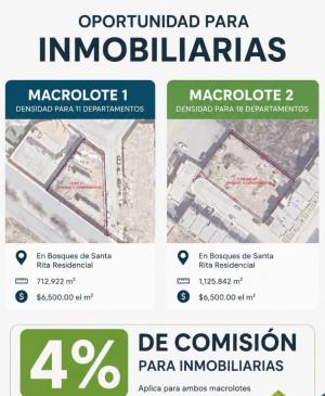 MACROLOTES EN VENTA EN SANTA RITA POZOS