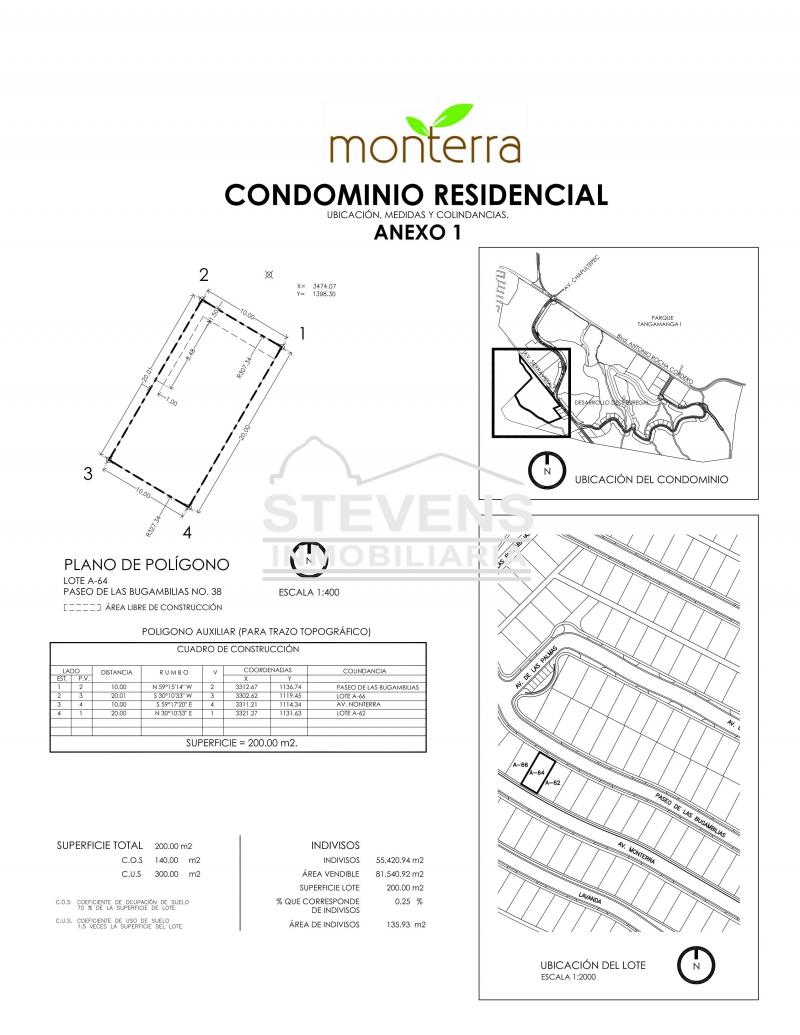 Venta de Terreno  en San Luis Potosi en MONTERRA CONDOMINIO RESIDENCIAL