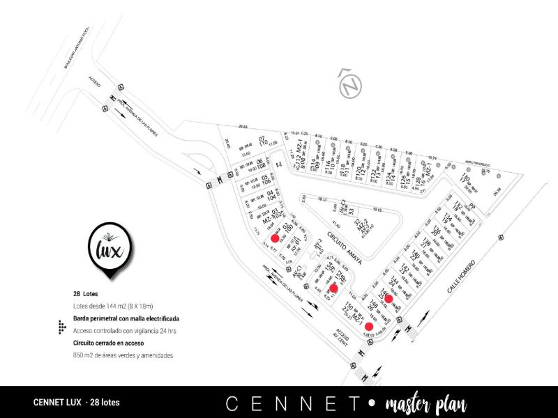 Venta de Terreno  en  en CENNET LUX RESIDENCIAL