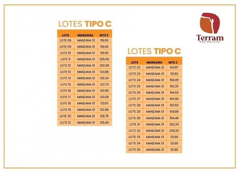 Venta de Terreno  en  en TERRAM RESIDENCIAL