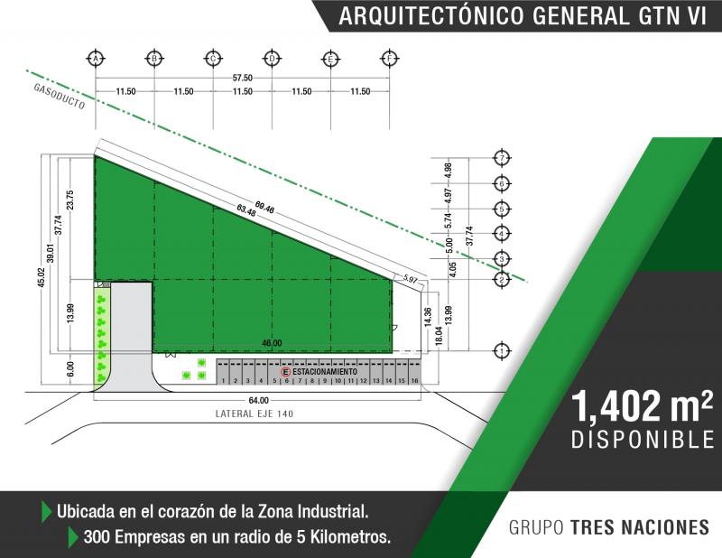 Venta de Nave Industrial  en SAN LUIS POTOSI en PARQUE INDUSTRIAL TRES NACIONES