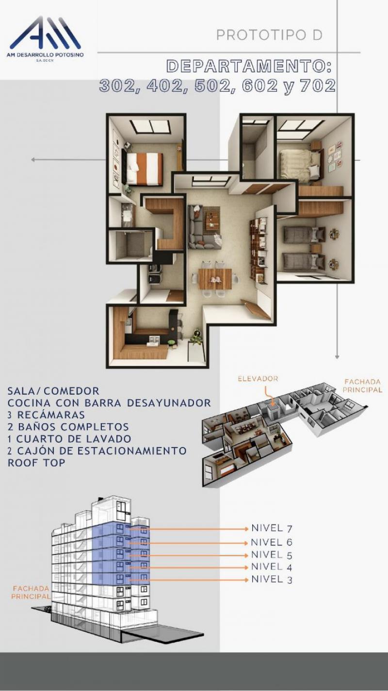 Venta de Departamento  en SAN LUIS POTOSI en LOMAS 1a SECCION