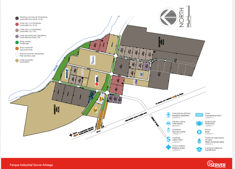 Venta de Terreno  en SAN LUIS POTOSI en SERVER PARQUE INDUSTRIAL