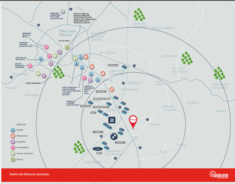 Venta de Terreno  en SAN LUIS POTOSI en SERVER PARQUE INDUSTRIAL