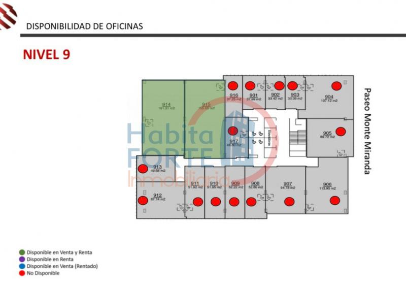 Renta de Oficina  en  en PIA MONTE