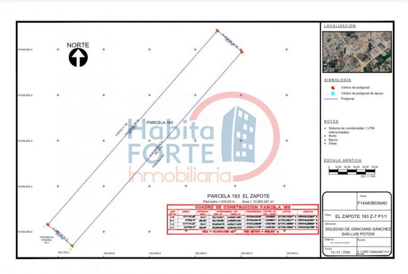 Venta de Terreno en SOLEDAD DE GRACIANO SANCHEZ, SOLEDAD DE GRACIANO SANCHEZ