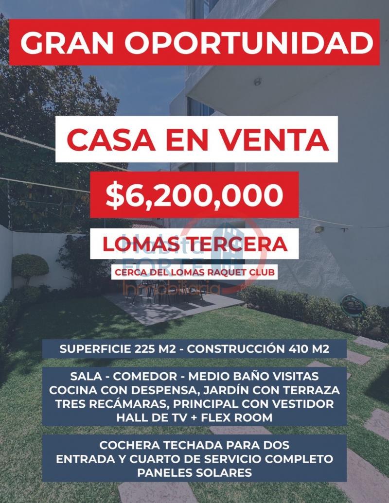 Venta de Casa en SAN LUIS POTOSI, LOMAS 3a SECCION